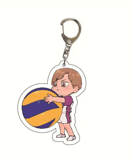 Acrylic Haikyuu Hinata Shoyo Tobio Kageyama Anime Keychain Jewelry Campus Related Products Cultural Friends Gift Bag Charms New