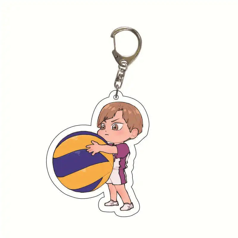 Acrylic Haikyuu Hinata Shoyo Tobio Kageyama Anime Keychain Jewelry Campus Related Products Cultural Friends Gift Bag Charms New