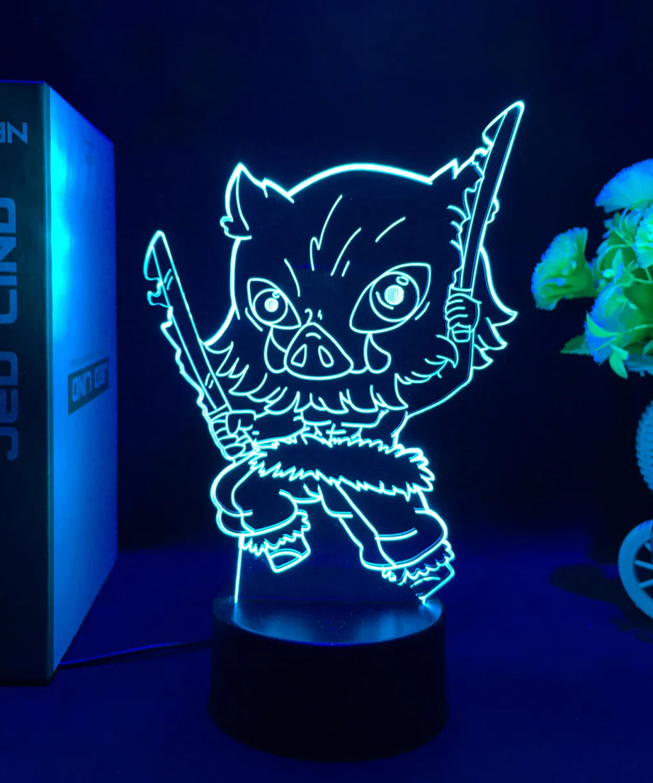 Anime Demon Slayer 3D LED Nightlight Figure for Kids Child Bedroom Decor Cool Kimetsu No Yaiba Lamp Gift Dropshopping