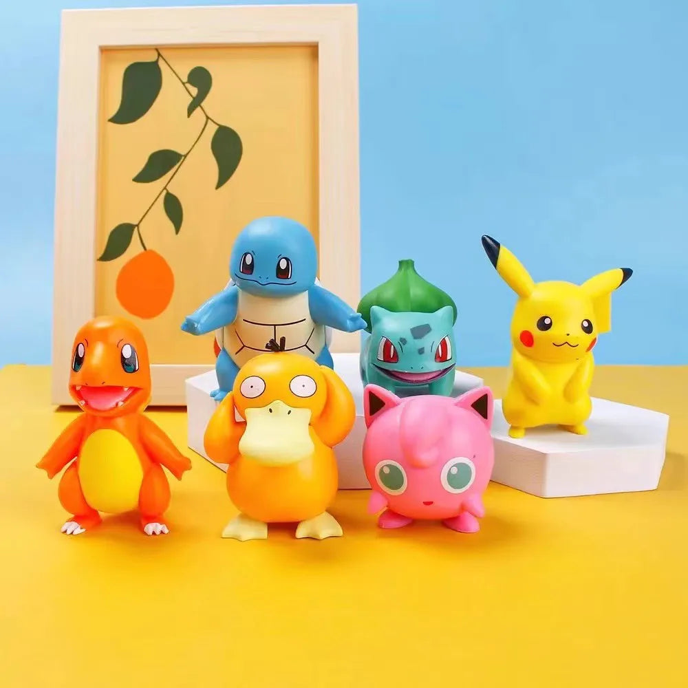 13Pcs/set Pokemon Cake Topper Anime Figure Pikachu Party Happy Birthday Pokemon Cake Decoration Supplies Ornaments Boy