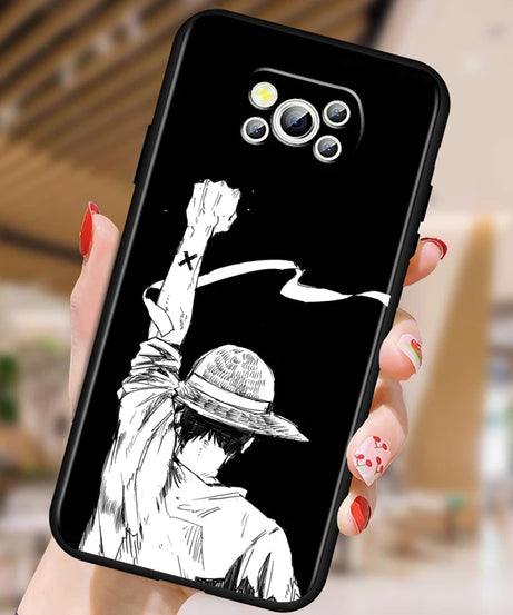 One Piece Luffy Case for Xiaomi Mi Poco F5 F4 F3 F2 X5 X4 X3 M6 M5 M5S M4 M3 C40 Pro GT NFC 5G