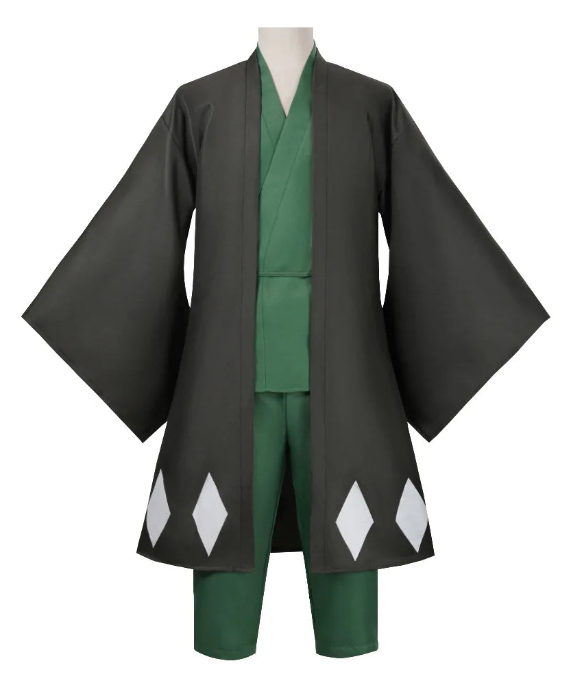 Hot Anime Bleach Cosplay Urahara Kisuke Gotei 13 Costume Kimono Uniform Cape Top Pants Hat Suit For Halloween Carnival Party