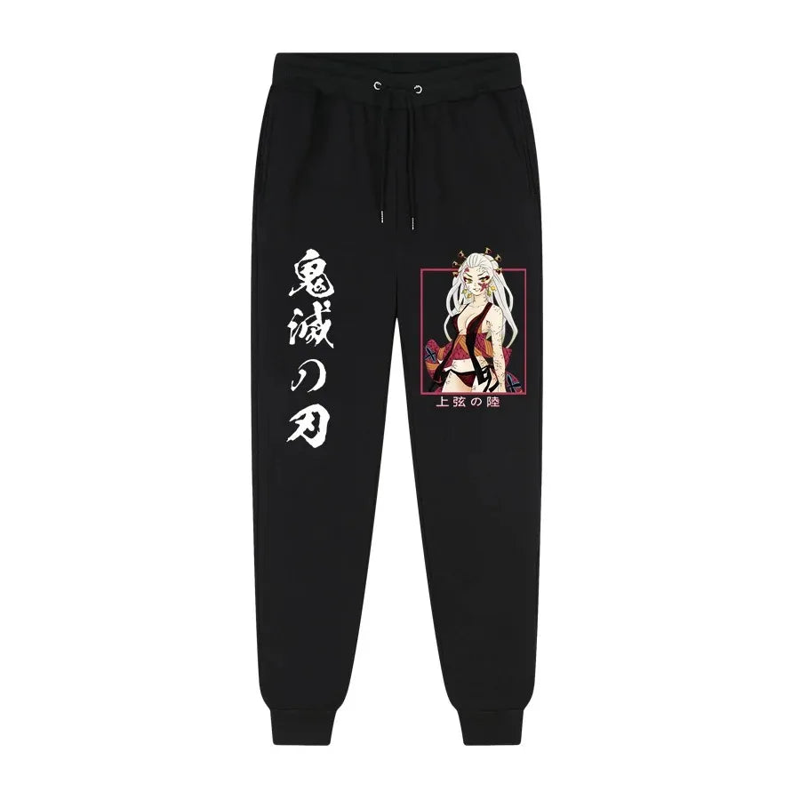 Anime Demon Slayer printed trousers men's comfortable fleece pants jogging men's trousers casual versatile sweatpants S-3XL