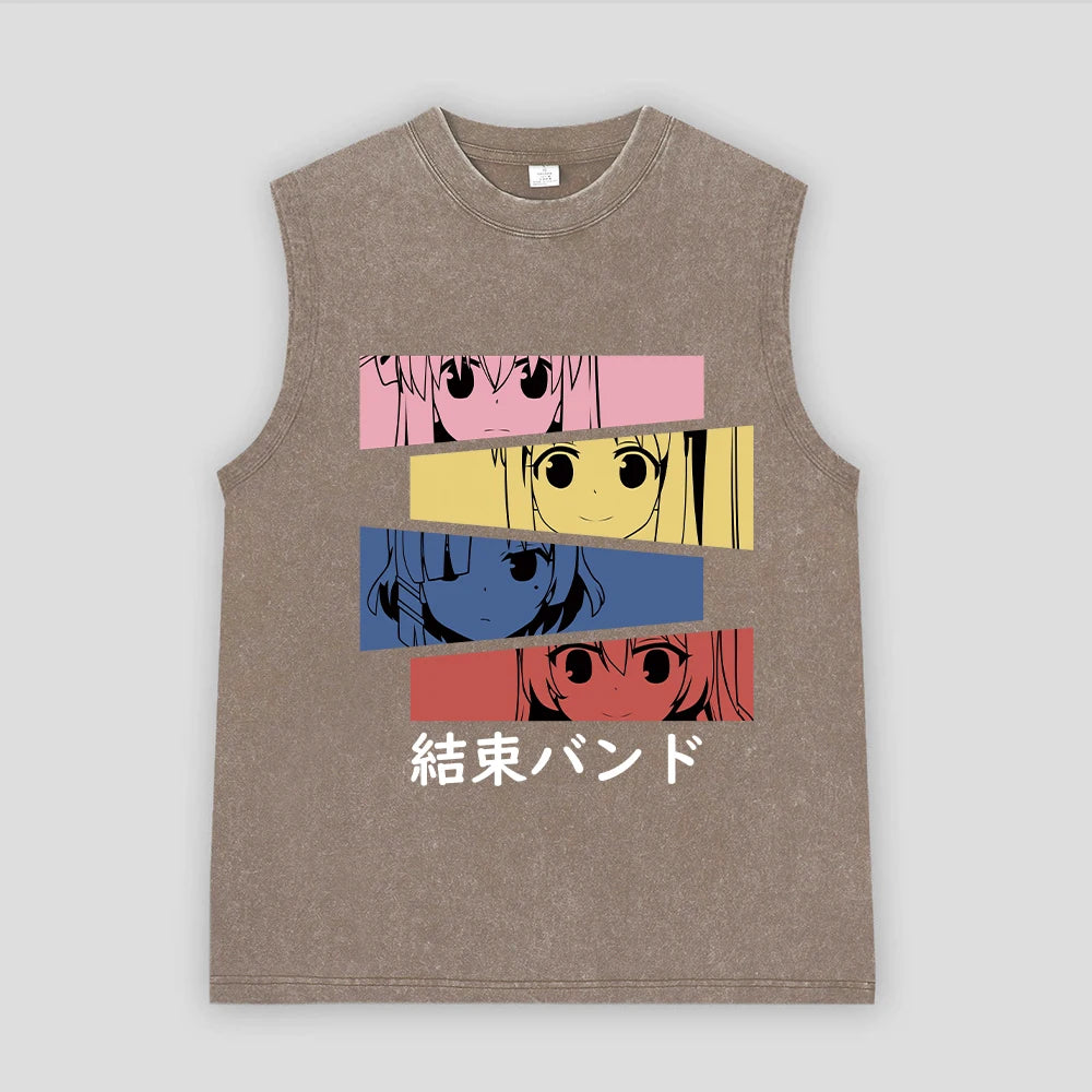 Bocchi the Rock! Oversized Band Vest – Unisex Anime Cotton Tank Top