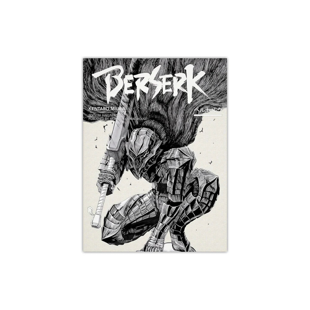 1PC Unframed Manga Posters Canvas Painting Retro Guts Griffith Anime Minimalist Wall Art Prints Home Bedroom Living Room Decor