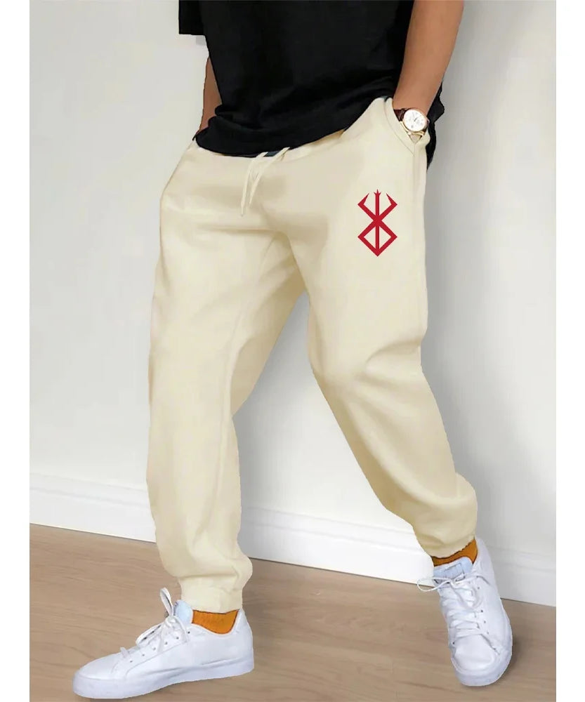 Men's Fashion Pants Spring Autumn Fleece Casual Sweatpants Sports Joggers Workout Gym Fitness Trousers Women Loose Men Clothing