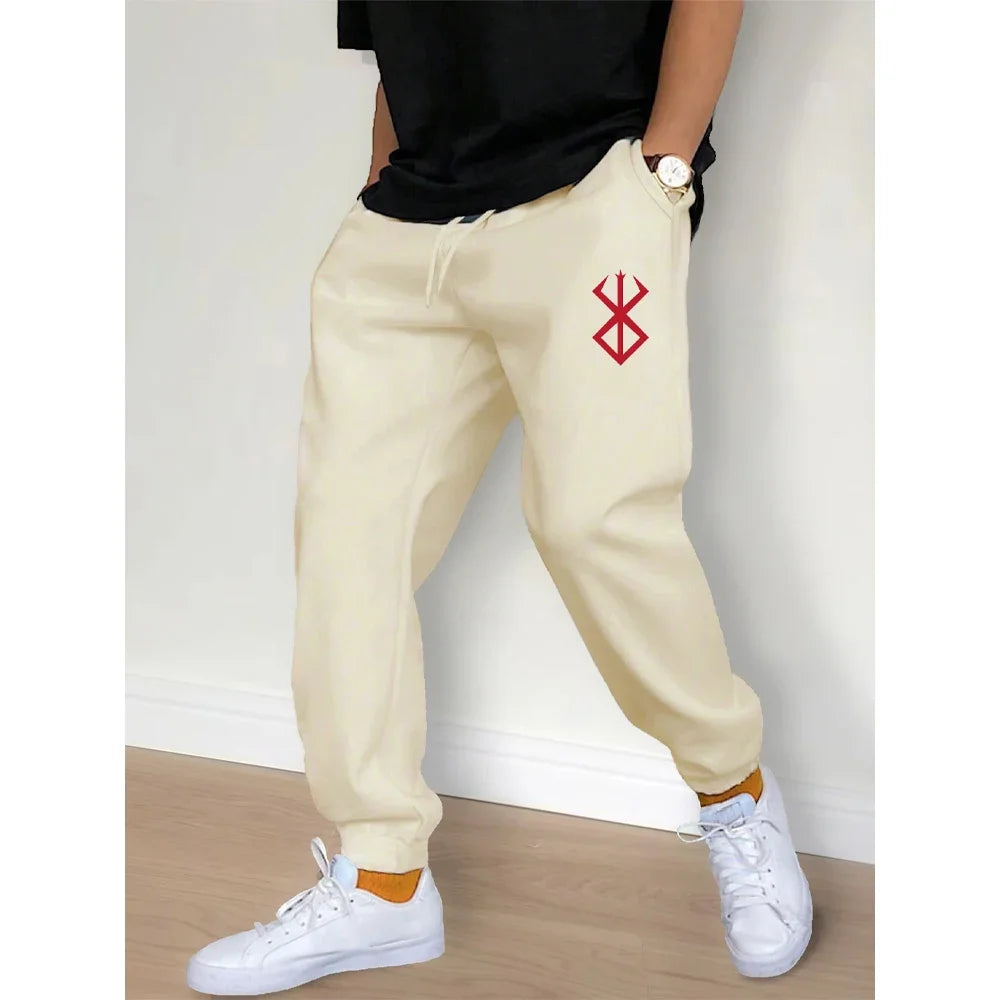 Men's Fashion Pants Spring Autumn Fleece Casual Sweatpants Sports Joggers Workout Gym Fitness Trousers Women Loose Men Clothing