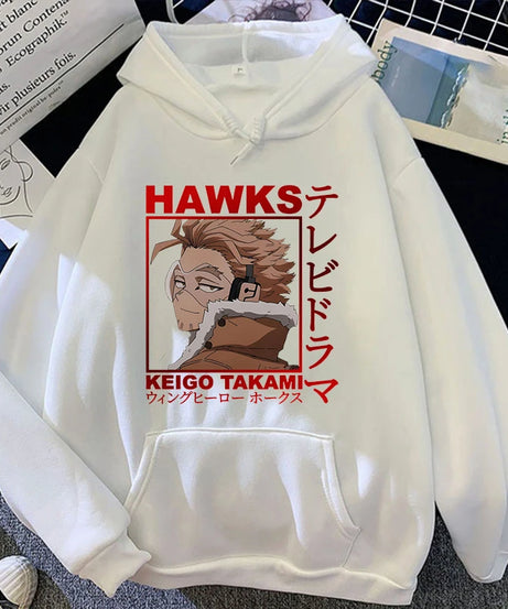 Anime Hawks Printed Hoodies Men/Women Sweatshirts Casual Hoodie Personality Pullover