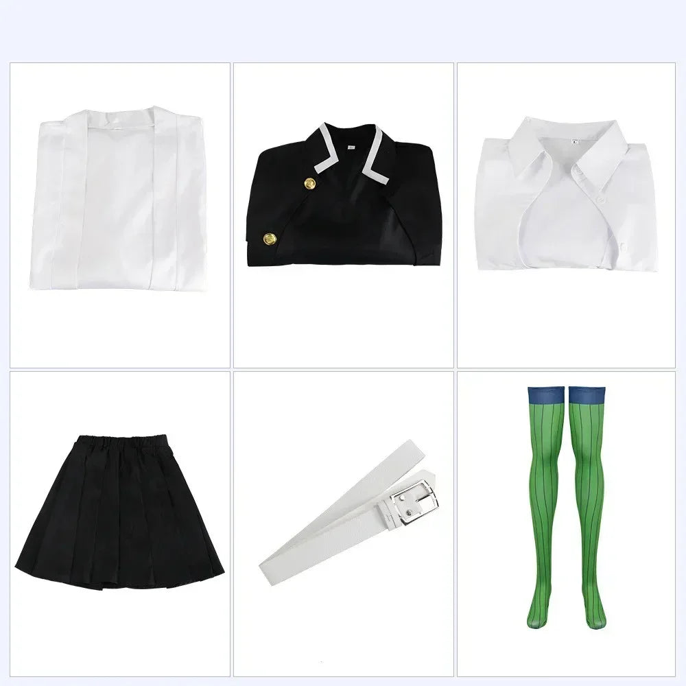 Anime Demon Slayer Mitsuri Kanroji Cosplay Costume – Uniform & Wig Set 5