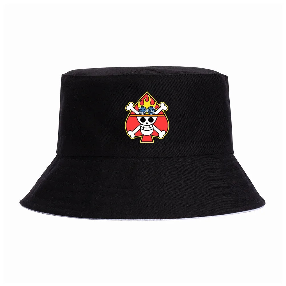 One Piece Luffy Bucket Hats Fashion New High Quality Women Men Hiphop Cool Lady Male Summer Casual Fisherman Cap Outdoor Sun Cap