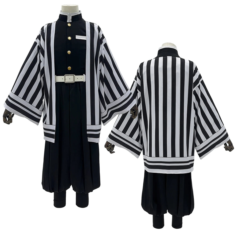 Demon Slayer Obanai Iguro Cosplay Costume — Haori & Wig 7