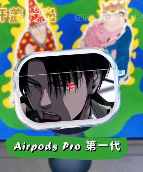 Anime Attack on Titan Transparent Case for Airpods Pro 4 2 1 Shingeki No Kyojin Levi Eren Yeager Airpod Cases TPU Earphone Cover
