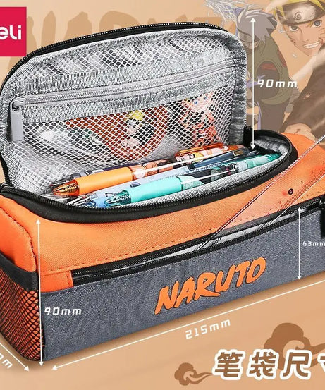 Naruto anime creative canvas stationery case student pencil case personalized children's large capacity pencil case gift