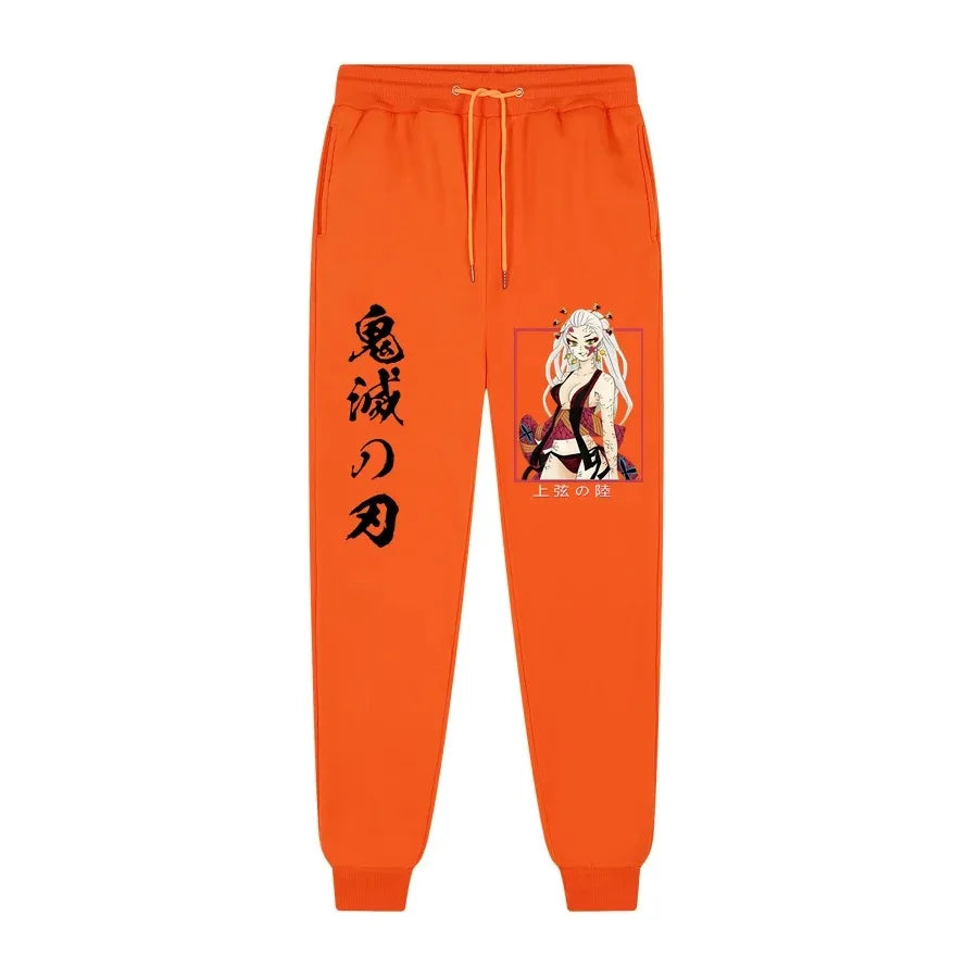 Anime Demon Slayer printed trousers men's comfortable fleece pants jogging men's trousers casual versatile sweatpants S-3XL