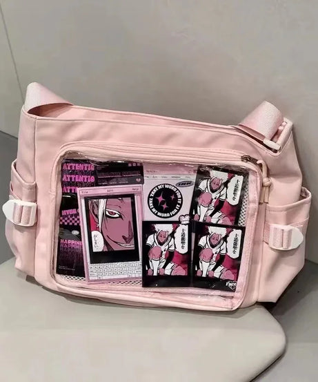 New Style Transparent Postcard Display Shoulder Women Badge DIY Decoration Crossbody Bag Anime Expo Class Tote Itabag