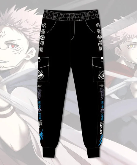 Jujutsu Kaisen Yuji Itadori Anime Peripherals Winter Male and Female Couples New Casual Overalls Trousers Sweatpants Pants Gifts