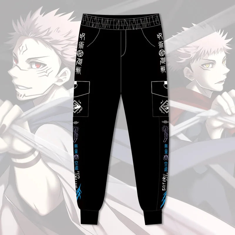 Jujutsu Kaisen Yuji Itadori Anime Peripherals Winter Male and Female Couples New Casual Overalls Trousers Sweatpants Pants Gifts