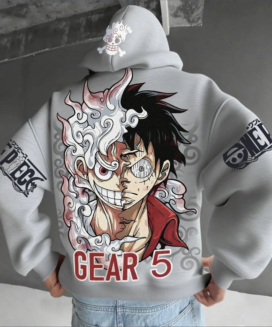 Anime Hoodie Men Women One Piece Luffy Gear 5 Nika Streetwear Casual Pullover Sweatshirt Autumn Winter Cosplay Long Sleeve Tops