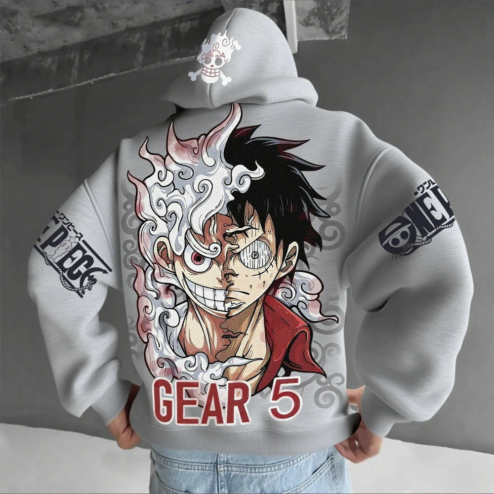 One Piece Luffy Gear 5 Hoodie — Print Pullover 3