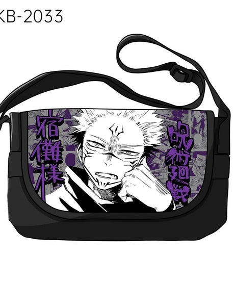 Anime Jujutsu Kaisen Shoulder Gojo Satoru Ryomen Sukuna Handbag Messenger Bag Phone Holder Storage Bags for Travel