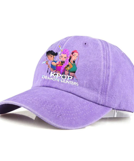 Kpop Demon Hunteres Baseball Cap for Girls Boys Summer Adjustable Sun Hat Anime Cute Retro Sunbonnet Adult Women Headgear Gift