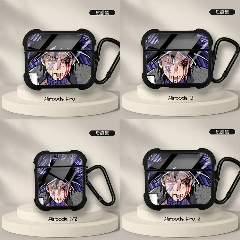 Naruto Anime AirPods Case – Sasuke & Obito Design for AirPods Pro/3