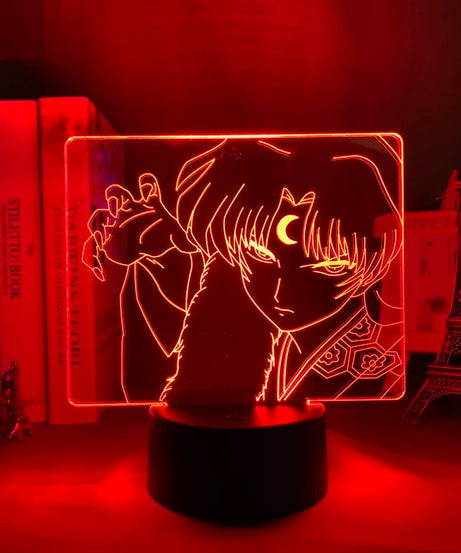 3D Led Nightlight Anime Inuyasha for Child Bedroom Decor Lighting Birthday Gift