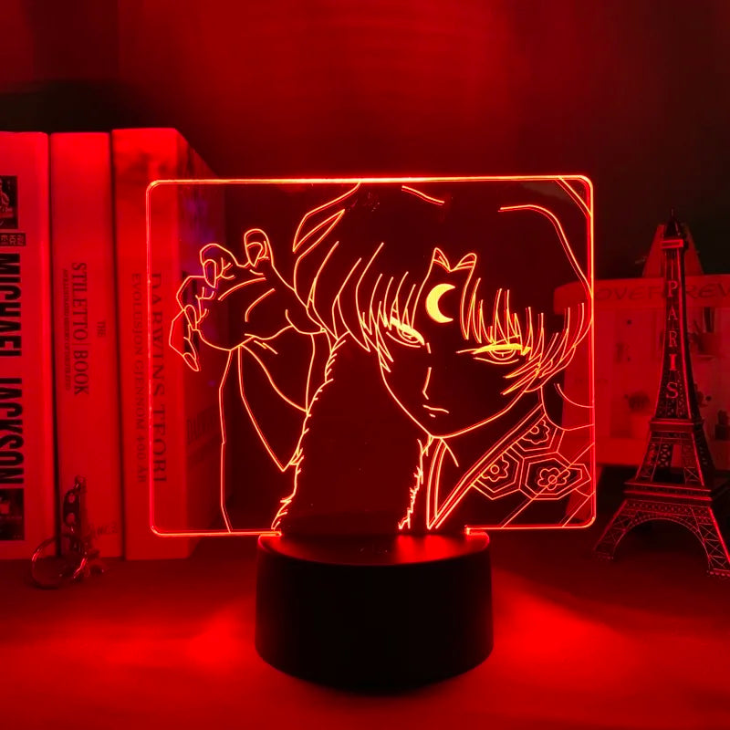 3D Led Nightlight Anime Inuyasha for Child Bedroom Decor Lighting Birthday Gift