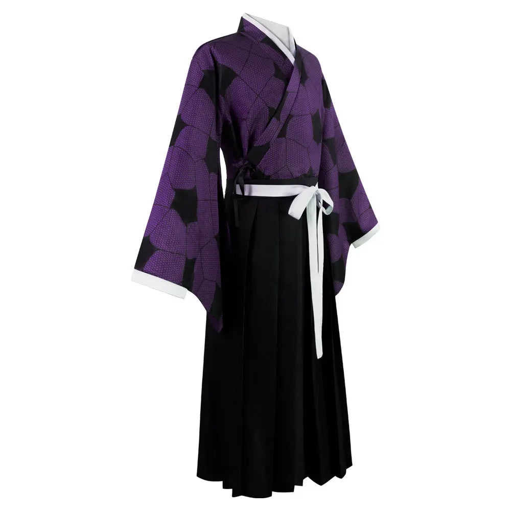 Anime Demon Slayer Kokushibo Cosplay Costume – Kimono & Wig Set 4