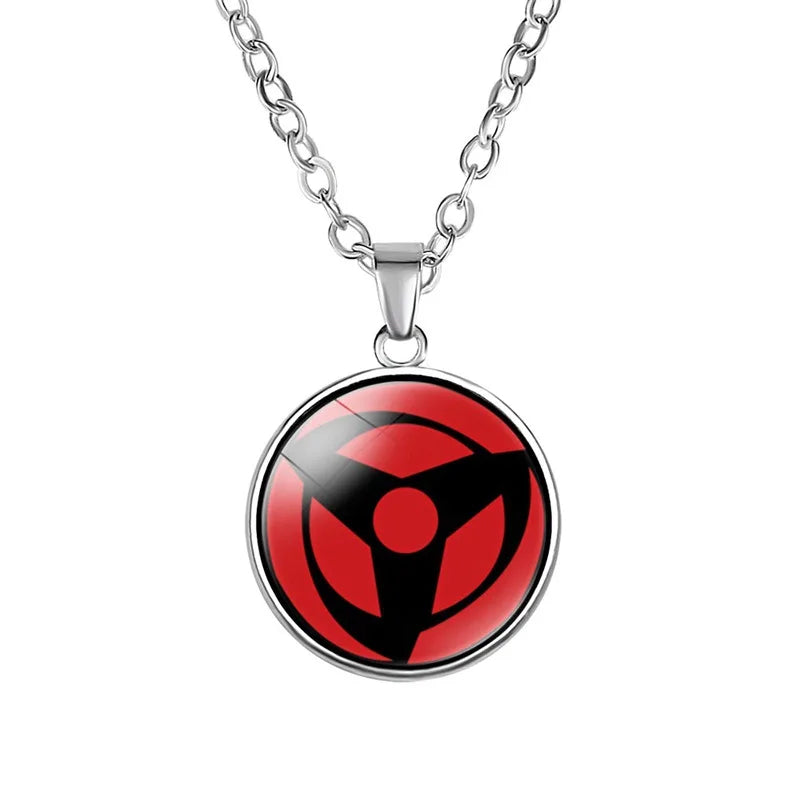 Anime Sharingan Eye Necklace – Uchiha Kakashi Mangekyou Pendant & Goth Choker 8