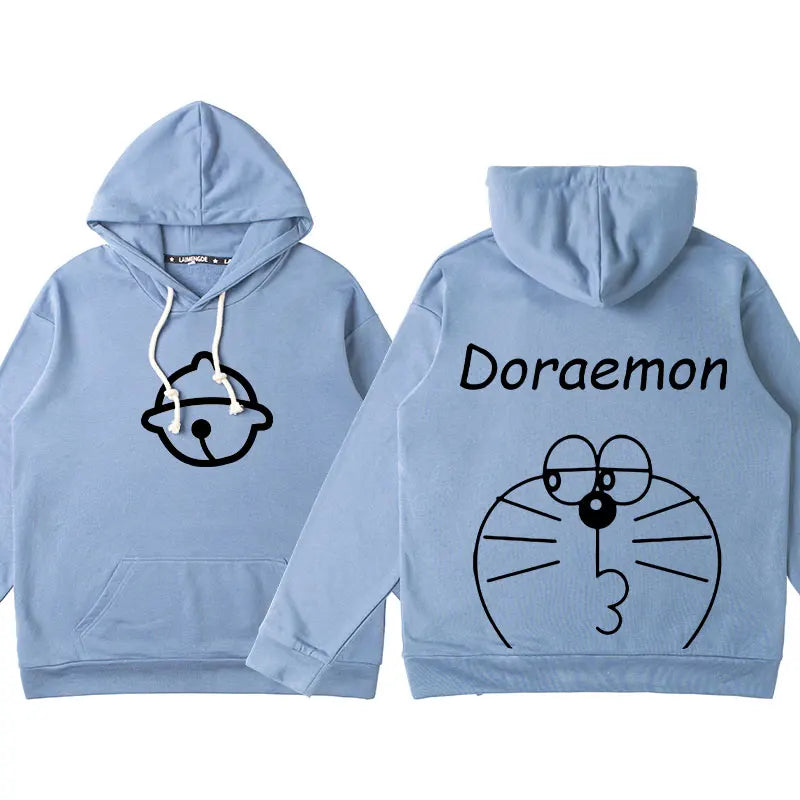 Doraemon Anime Hoodie – Cute Couple & Teen Pullover Jacket