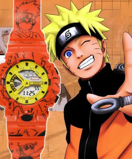 Naruto Kakashi Student Sport Watches Children's Watch Electronic WristWatch Waterproof Clock Digital Watch for Boys Girls Gift