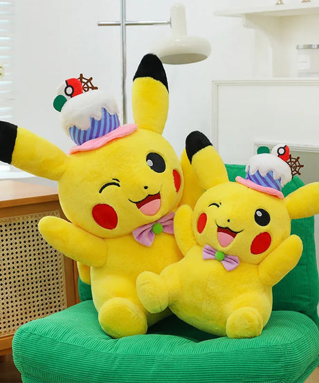 Pokemon Kawaii Pikachu Plush Toy Stuffed Doll Large Pillow for Kids Birthday Xmas Gift Pokemon Cake Plushie Arcade Prize