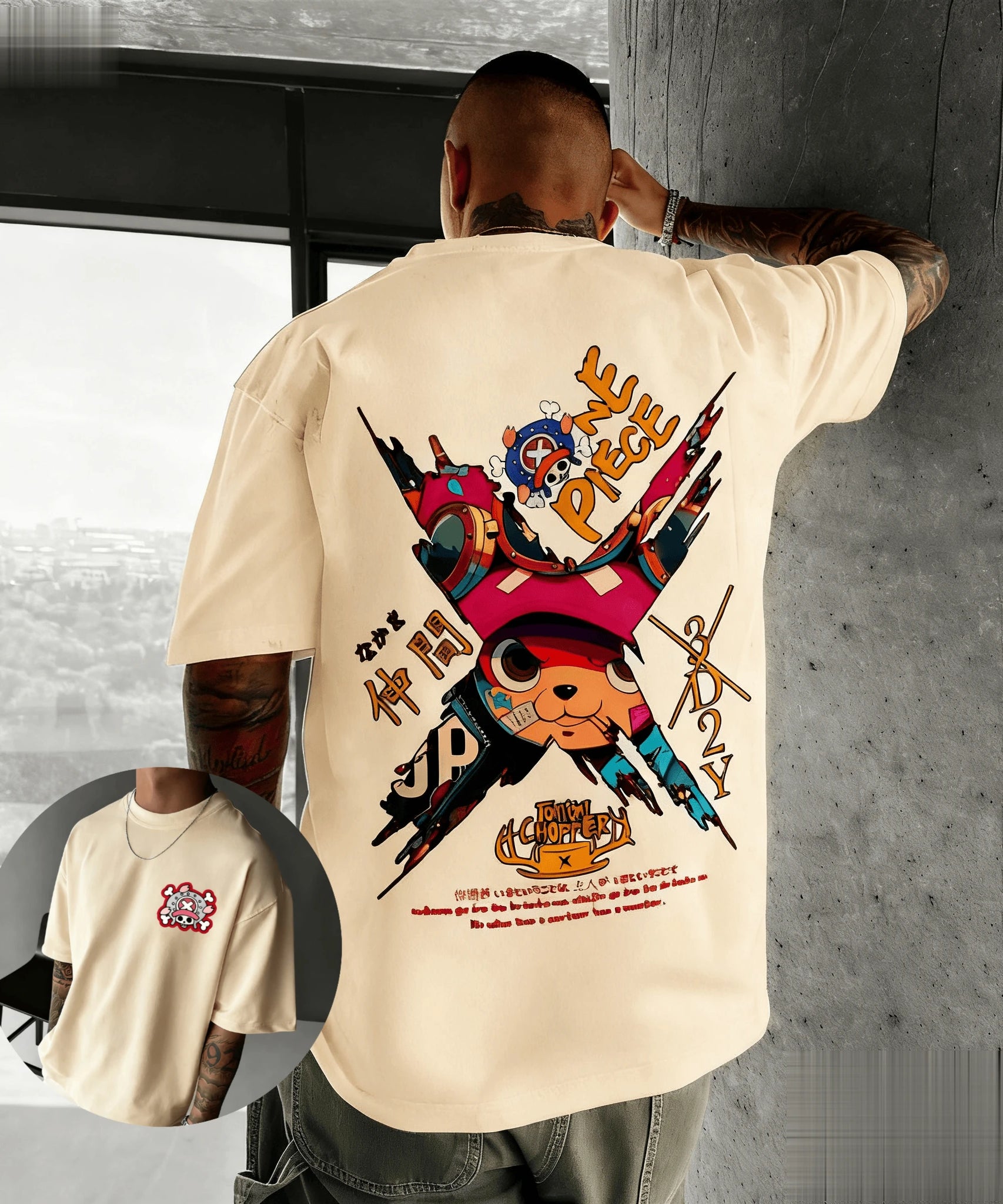 New One Piece Chopper Anime T Shirt Men Women Cotton Short Sleeve Tee Summer Cartoon Graphic Streetwear Casual Top Oversized Y2k