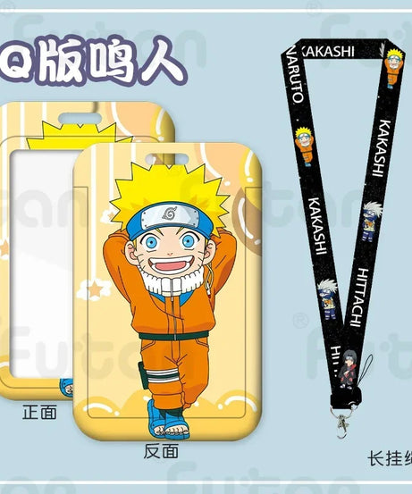 Naruto Kakashi Card Holder Men and Women ID Card Holder Purse Credit CardHolder Business Card Set KeyChain Passport Holder