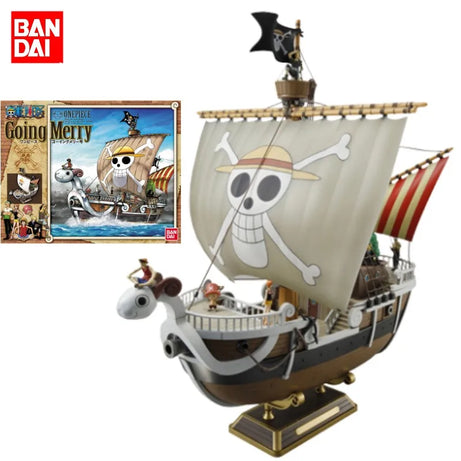 BANDAI Original ONE PIECE Anime Figure GRAND SHIP COLLECTION Sailor Going Merry Action Figure Toy For Kid Gift Collectible Model