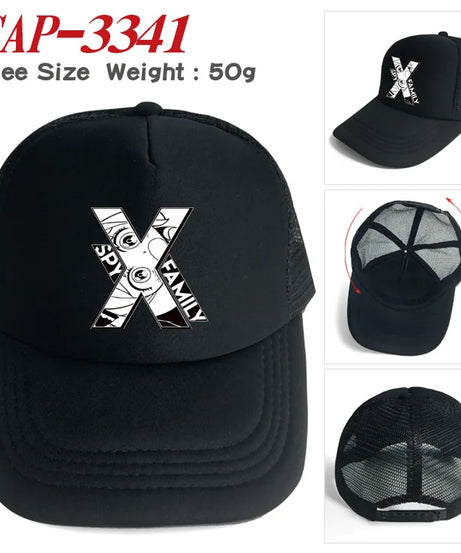 Pop Summer Cap Sun Visor Anya Forger Cute Hip Hop Caps Spy X Family Anime Cowboy Hat Peaked Trucker Dad Hats Gift
