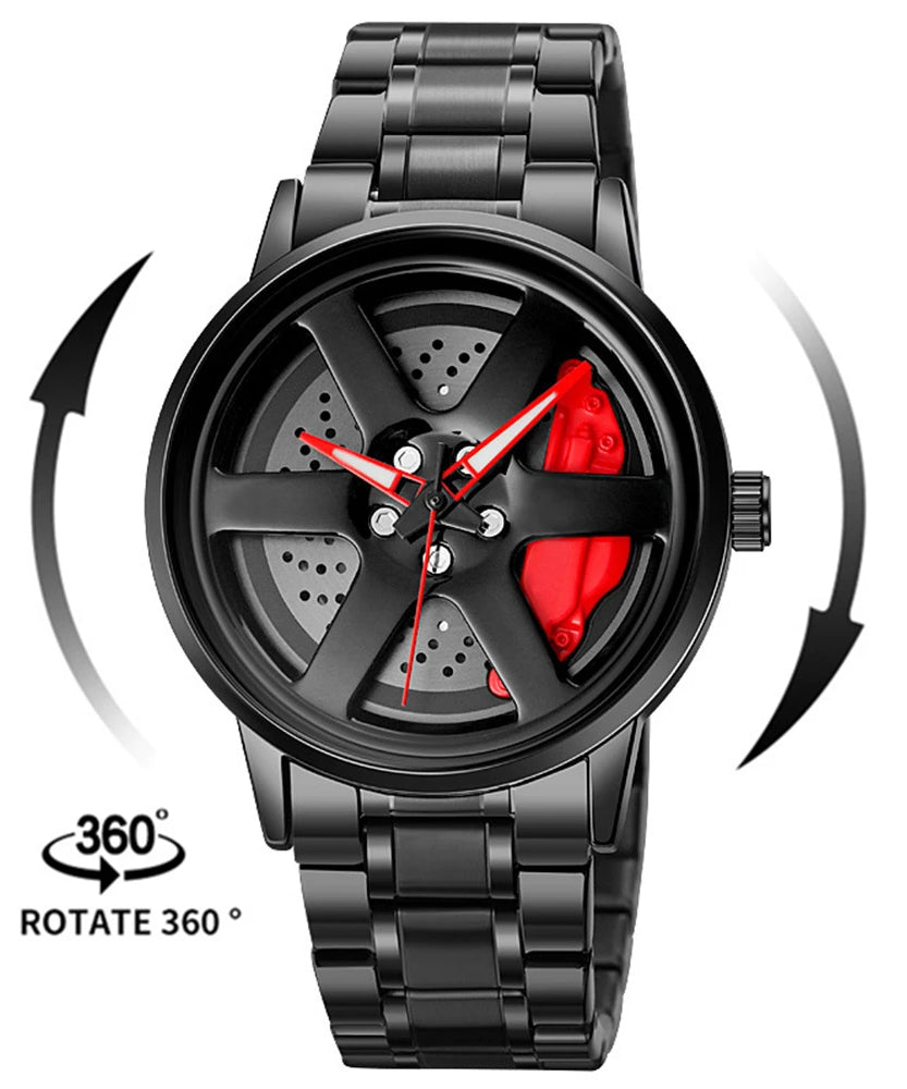 Naruto Anime - Sharingan Rotary Dial Watch – 3D Anime Quartz Waterproof Men’s Luxury Watch