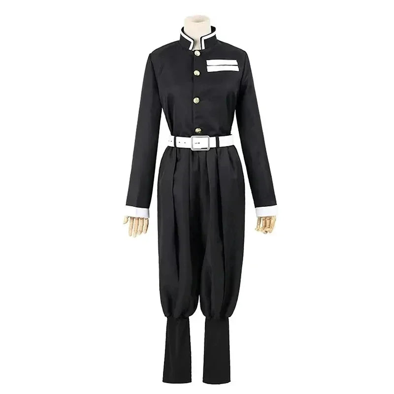 Anime Demon Slayer Tanjiro Kamado Cosplay Costume – Uniform & Wig Set 4
