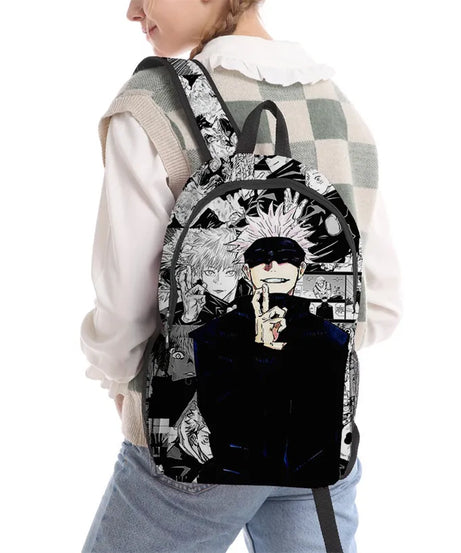 Anime Satoru Gojo School Backpack Laptop Backpack Boys Girls Teens School Bag Travel Bag Mochila Shoulder Bag