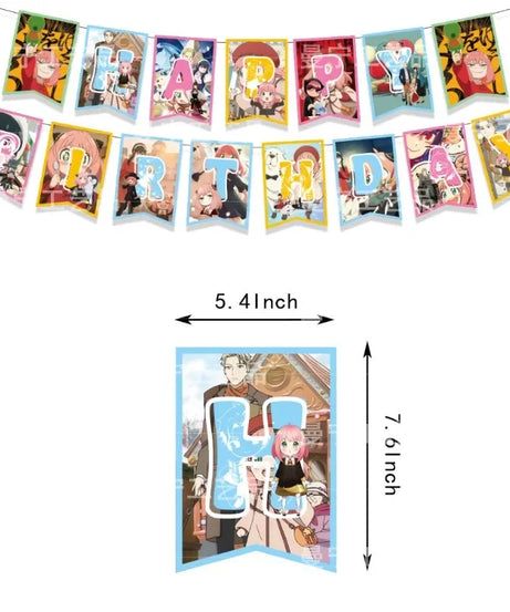 Spy X Family Birthday Decoration Foil Balloon Disposable Tableware Set Anya Yor Forger Twilight for Kids Birthday Party Supplies