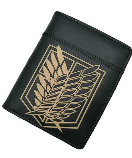 Attack on Titan Short Men Wallet Levi Survey Corps Men's Women's Coin Purse Scout Regiment Money Bag