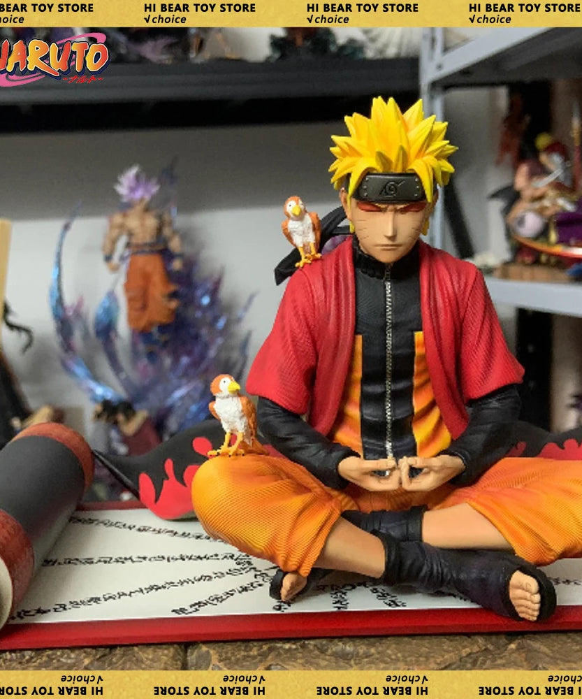 Uzumaki Naruto Anime Figure Naruto Action Figurine 16cm Sit In Meditation Posture Statue Screen Decor Collectble Anime Toys Gift