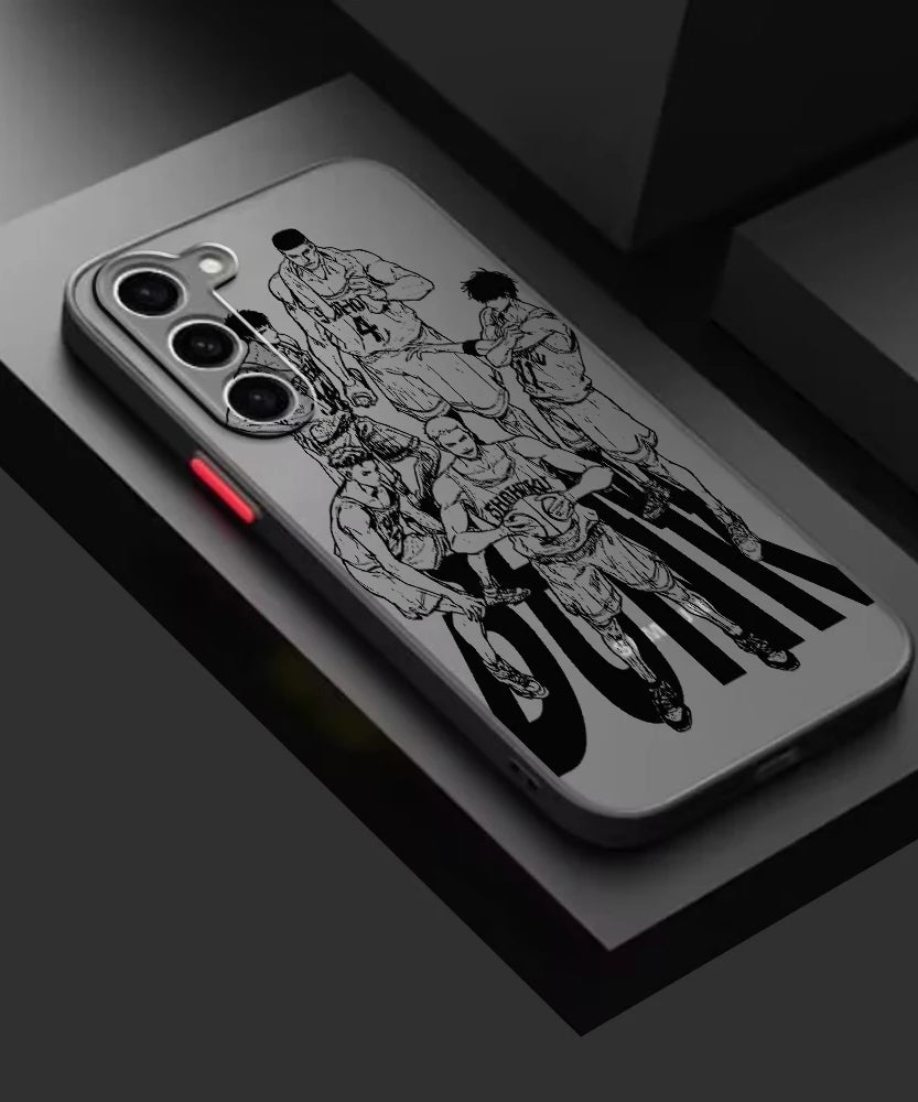 Slam Dunk Popular Anime Art Frosted Translucent For Samsung Galaxy S24 S23 S22 S21 S20 FE S10 S9 S8 Plus Ultra Pro 5G Matte