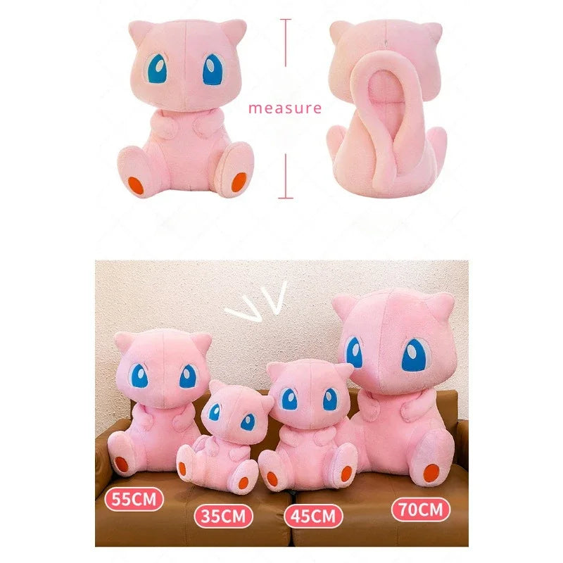 35/45CM New Pokemon Mew Plush Cute Huge Toys Pink Mew Anime Doll Cute Stuffed Plushie Gift For Children