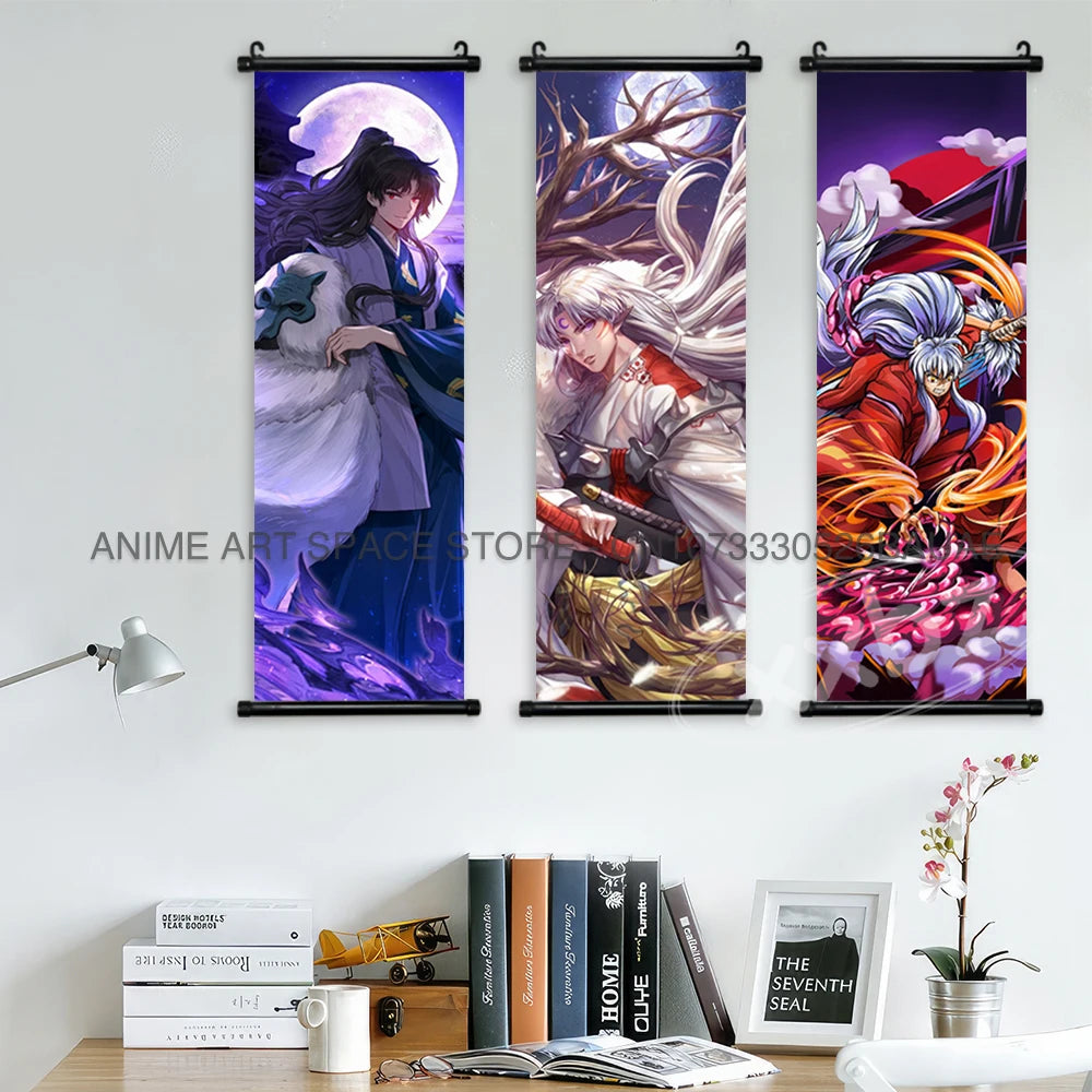 Inuyasha Poster hanging scroll: Kagome and Sesshomaru