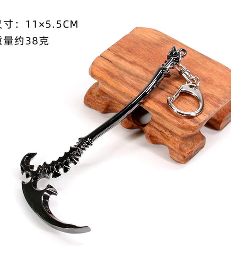 Cool Anime Black Rock Shooter Scythe Bag Parts, Death God Sickle Shape Zinc Alloy Bag Parts