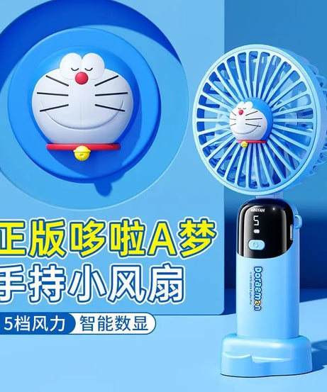 Doraemon Portable USB Fan – Foldable & Silent Cartoon Neck Fan for Students & Gifts