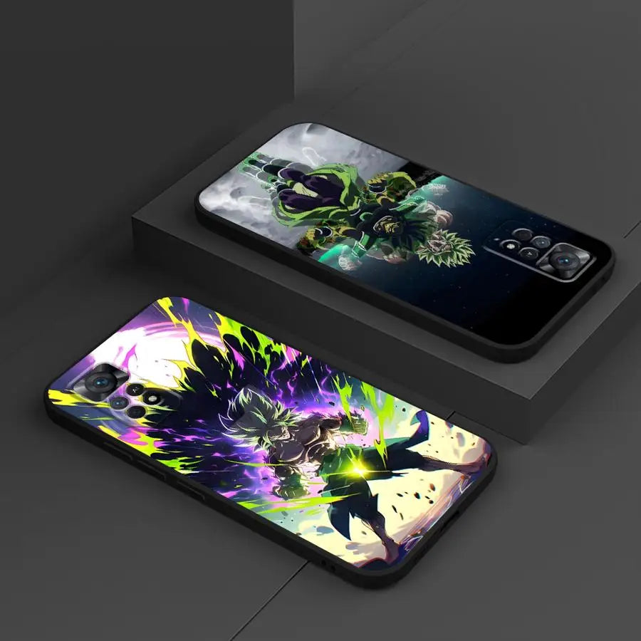 Case for Xiaomi Redmi Note 10S 9 10 11 12 Pro 12s 9S 7 8 13 14 Pro Plus 11s Black Soft Phone Cover DragonS BallS Broli Goku