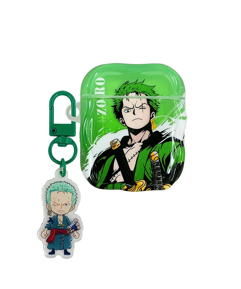 Cute One Piece Luffy Zoro Model Earphone Phone Case for Apple AirPods 1 2 3 Pro 4 Pro2 2nd Bluetooth headset headphone Cover